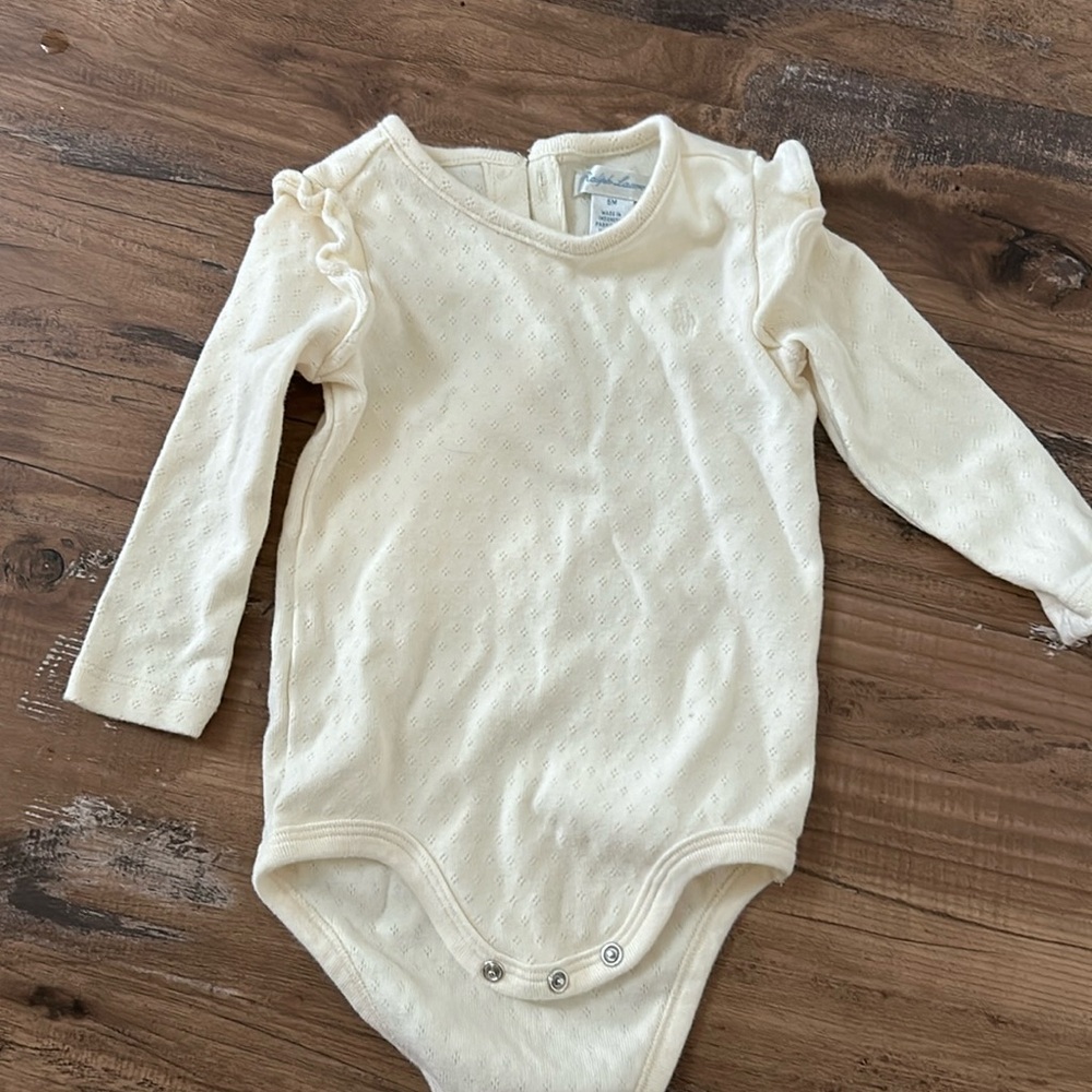 Ralph Lauren cream long sleeve 6 months
